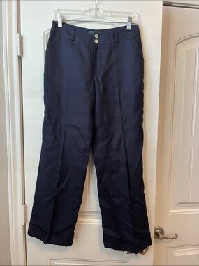 Ralph Lauren Navy Wide-Leg Pants